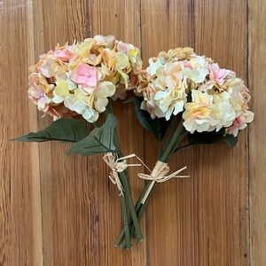 Pottery Barn Faux Hydrangeas Set of Two